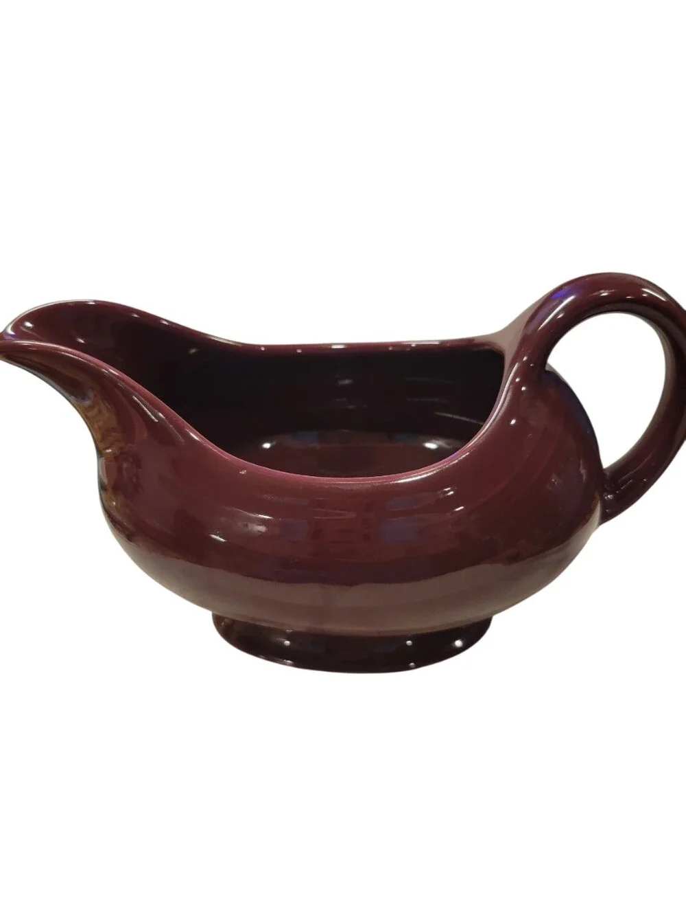 Fiesta Ware Claret Sauceboat Gravy Boat Burgundy Retired Color USA